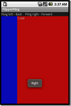 Using Fling Motion Gesture in Android